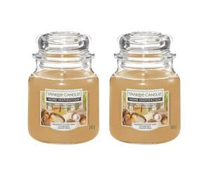 Yankee Candle | Twin Pack | 2x340g Medium Jar Candle | Home Inspiration | Scented Candle | Up to 60 Hours Burn Time (Beach Day Rays)