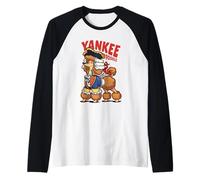Yankee Poodle American Patriot Colonial Dog Raglan Baseball Tee