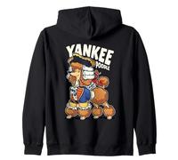 Yankee Poodle Patriotic Colonial Dog Design Zip Hoodie