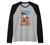 Yankee Poodle Patriotic Colonial Dog Raglan Baseball Tee