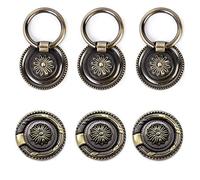 YankMooM 1.77 Inch Bronze Antique Drawer Pulls for Cabinet, 6 Packs