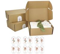 YankMooM 10 Pcs Shipping Boxes,15x10x6cm Brown Corrugated Cardboard Boxes Small Gift Packing Boxes for Secure Storage and Packaging