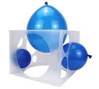YankMooM 11 Holes Plastic Balloon Sizer Box Cube,2-10 Inch Collapsible Balloon Measurement Tool for Birthday Wedding Party Decorations