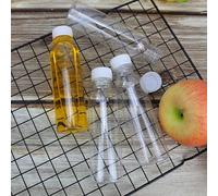 YankMooM 15 Pack Clear Juice Bottles,120ml Reusable Empty Plastic Bottles with Lids for Juice Milk Water and Other Beverages (Elegant Style, White Lids)