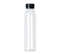 YankMooM 15 Pack Clear Juice Bottles,120ml Reusable Empty Plastic Bottles with Lids for Juice Milk Water and Other Beverages (Simple Style, Black Lids)