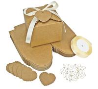 YankMooM 24 PCS Brown Kraft Gift Boxes,12 x 12 x 9cm Vintage Wedding Favour Boxes Paper Square Gift Boxes Candy Boxes for Christmas Wedding Baby Shower Birthday Party Holiday