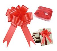 YankMooM 30Pcs Large Pull Bows,Red Pull Bows for Gift Wrapping Pull Ribbon Bows Gift Wrap Bows for Gift Wrapping Flower Presents Basket Birthday Wedding Christmas Party