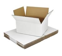 YankMooM 6 Pack Shipping Mailing Postal Cardboard Boxes, 220x 175 x 110mm Single Wall White Kraft Shipping Boxes Recyclable Small Mailing Boxes For Shipping