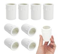 YankMooM 8 Pieces Candle Drip Sleeve Tubes,43 x 60mm White Candle Socket Covers Chandelier Candle Sleeves Plastic Covers Tubes for Most Chandeliers Wall Light and Christmas Decoration
