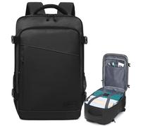 Yankony Ryanair Travel Cabin Airplane Backpack 40 x 20 x 25 cm Waterproof & Diagonal Stripes Men's Luggage Cabin Under Seat Women's Backpack 45 x 36 x 20 cm for Easyjet, Black ink, 45x36x20cm, Travel