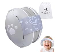 YANKUIRUI Baby Ear Defender for Babies and Toddlers up to 36 Months - CE & UKCA Certified - Noise Reduction Earmuffs - Comfortable Baby Headphones Against Hearing Damage & Improves Sleep Grey