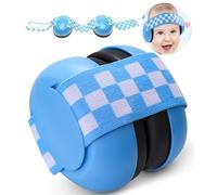 YANKUIRUI Baby Ear Defender, Noise Reduction Earmuffs for Infants and Toddlers up to 36 Months, Adjustable Comfortable Headphones Against Hearing Damage & Improves Sleep (Blue)