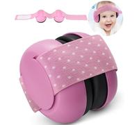 YANKUIRUI Baby Ear Defender, Noise Reduction Earmuffs for Infants and Toddlers up to 36 Months, Adjustable Comfortable Headphones Against Hearing Damage & Improves Sleep (Pink)