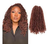 Yanky Twist 12 Inch Pre Twisted Crochet Hair Ginger Red Kinky Mini Spring Twist Small Curly Senegalese Twist Braids 10 Packs (350#)