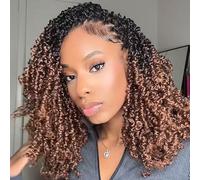 Yanky Twist Crochet Hair 12 Inch 8 Packs Yanky Passion Twist Hair Bohemian Yanky Twists Crochet Hair Pre Twisted Fluffy Mini Twists Pre Twisted Fluffy Mini Twist 1B/30