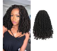 Yanky Twist Crochet Hair 12 Inch 9 Packs Pre-twisted Fluffy Spring Passion Twist Braids Pre-Looped yankee Twists Crochet Hair (4#, 12INCH (Pack of 9))