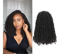 Yanky Twist Crochet Hair 16 Inch 9 Packs Pre-twisted Fluffy Spring Passion Twist Braids Pre-Looped yankee Twists Crochet Hair (4#, 16INCH (Pack of 9))