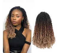 Yanky Twist Crochet Hair 16 Inch 9 Packs Pre-twisted Fluffy Spring Passion Twist Braids Pre-Looped yankee Twists Crochet Hair (OT1B/30/27#, 16INCH (Pack of 9）)