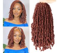 Yanky Twist Crochet Hair Pre-twisted Spring Twist Small Curly Senegalese Twist Braids (350#, 12 Inch (Pack of 8)))