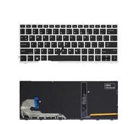 YANLUOZ Russian Backlit Laptop keyboard For HP for Elitebook 730 G5 735 830 836 G6 L07666-001 L13697-071 L15500-251 Laptop parts(US Silver Backligh)