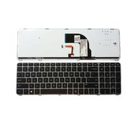 YANLUOZ US Russian Spanish Laptop Backlit Keyboard For HP for Pavilion DV7-7000 DV7-7100 DV7T-7000 DV7-7200 DV7 7001EM Laptop parts(US Backlit Silver)