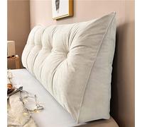 Yanman Large Wedge Pillows Headboard Triangular Rest Reading Pillow, Lumbar Support Cushion Waist Backrest, Soft Sofa Daybed Positioning Bolster, 150x50x20cm