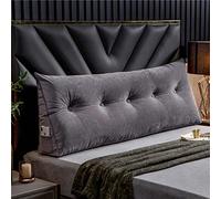Yanman Luxury Headboard Pillow, Large Wedge Back Lumber Support Positioning Pillow with Pocket for Bed Sofa Tatami, Washable Daybed Triangle Bolster Cushion