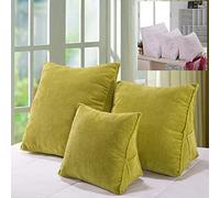 Yanman Wedge Reading Pillow Corduroy Triangular Backrest Cushion, Headboard Backrest Bolster Pillow, Sofa Bed Daybed Lumber Positioning Rest Reading Cushion