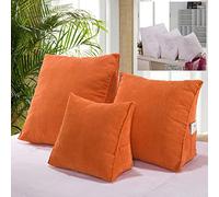 Yanman Wedge Reading Pillow Corduroy Triangular Backrest Cushion, Headboard Backrest Bolster Pillow, Sofa Bed Daybed Lumber Positioning Rest Reading Cushion