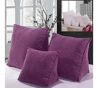 Yanman Wedge Reading Pillow Corduroy Triangular Backrest Cushion, Headboard Backrest Bolster Pillow, Sofa Bed Daybed Lumber Positioning Rest Reading Cushion