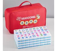 YANMEIYA Blue American Mahjong Tile Set 166 American Mahjong Set 1.6-inch Large Mahjong Tiles and Mahjong Storage Bag