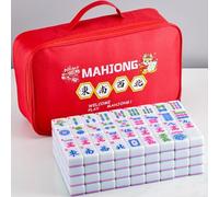 YANMEIYA Pink American Mahjong Tile Set 166 American Mahjong Set 1.6-inch Large Mahjong Tiles and Mahjong Storage Bag