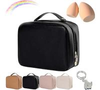 Yanmide Multi-Compartment Toiletry Cosmetic Bag Toiletry Cosmetic Bag Consulbefor Pu Leather Carrying Storage Bag Consulbefor Bag PU Leather Large Capacity & Carry, 1PC B