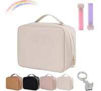 Yanmide Multi-Compartment Toiletry Cosmetic Bag Toiletry Cosmetic Bag Consulbefor Pu Leather Carrying Storage Bag Consulbefor Bag PU Leather Large Capacity & Carry, D x 1