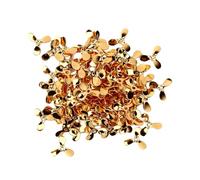 Yanmis 100pcs Fishing Propeller Blade Set, 3 Blades Metal Spinnerbait Propeller Sequins, Iron Alloy Reflective Spiral Blade Lure Accessories for DIY Fly Fishing Trout Bass Predator Lures (Gold)