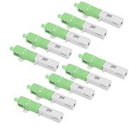 Yanmis 10Pcs SC Fiber Optic Quick Connector, FTTH Fast Cold Connector Adapter, ABS High Performance Optical Fiber for 2.0/3.0mm Patch Cord, 0.2dB Insertion Loss, ≥60dB Return