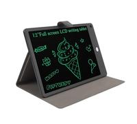 Yanmis 12 Inch LCD Writing Tablet, Foldable Stand Case, No Blue Light Screen, Electronic Drawing Pad with One Touch Delete Lock, Digital Notepad for School, Office, Reusable