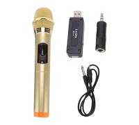 Yanmis 2.4G Wireless Microphone, Dynamic USB Mic with Auto Pairing, 6.35mm to 3.5mm Adapter & 20M Reception, Plug and Play for Phone Computer Karaoke Stage