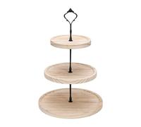 Yanmis 3 Tier Dessert Stand with Crown Handle, Wood Display Tower