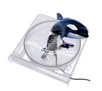 Yanmis 3D Hologram Fan, 5.5 Inch 3D Hologram Projector with Cover, HD LED Holographic Advertising Display with APP PC Control for Business, Shop, Bar, Party, 4G Memory