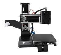 Yanmis 3D Printer, Mini Desktop Printing Machine for Kids 100x100x100mm Print Size Removable Platform One Key Printing with TF Card PLA Sample Filament, for Beginners (Black)