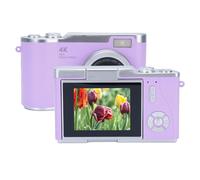 Yanmis 48MP 1080P Digital Camera, Compact Travel Video Camera with 18X Zoom 2.4in Flip Screen Autofocus and Lighting, for Teens Beginner Travel (Purple)