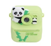 Yanmis 48MP Double Lens Instant Camera, 16x Zoom, HD Video Recording, Music Playback, Fun Sticker Filters for Game, ABS Material, 1300mAh Battery, 2 Hours Charging Time, Type C Port (Green Panda)