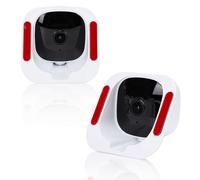 Yanmis 4MP 2K Window Camera, 2.4GHz & 5GHz WiFi + Bluetooth Indoor Camera for Home Security, with AI Full Color Night Vision, Motion Detection, Anti Glare - 2 Pack