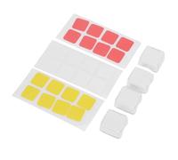 Yanmis 4PCS Double Layer Transparent Keycaps for Mechanical Keyboard, Clear Top Cover ABS PC Replacement Keycap Set with 3 Stickers for Crossed Type Switches, DIY Custom Decorative (White)