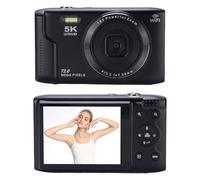 Yanmis 5K Digital Camera, 72MP 16x Zoom WiFi Instant Sharing Vlogging Cameras for Photography 2.8" Compact Cameras for Travel Live Streaming (Black)