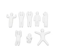 Yanmis 8 Pcs White DIY Collectible 3D Printed Figurines, Paintable PLA Action Figures for Painting, Multiple Pose Miniatures for Hide and S ame, Creative Craft Kit for Kids Teens
