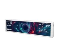 Yanmis 9.2" Mini Monitor For PC, PC Temperature Display Panel with Dynamic Video Themes, CPU GPU RAM Monitor, Customizable Layout For Wins 11 10 Game Palyers Programmers (White)
