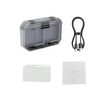 Yanmis Action 5 4 3 Osmo360 Dual Battery Charger Fast, 2-Channel Charging Station with 2 SD Card Slots, LED Indicators, Magnetic Snap Cover, 5V/2A Input, 4.45V/1A Output