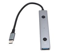 Yanmis AI Powered USB Hub, AI Voice Hub Type C to USB 2.0 with Real Time Voice to Text Multilingual Translation for Laptops Desktops Tablets